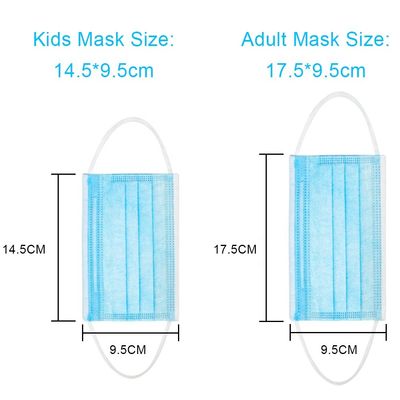 Outdoor 3 Ply 9" x 3.7" Disposable Medical Face Mask